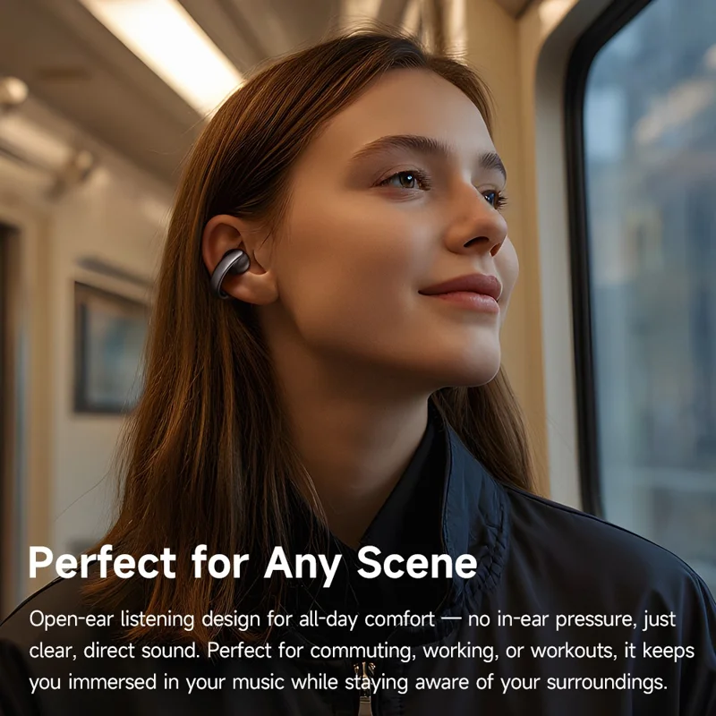 MCDODO HP-816 Clip On C Shape Earbuds Bluetooth-compatible Open Ear Headphones with LED Battery Display