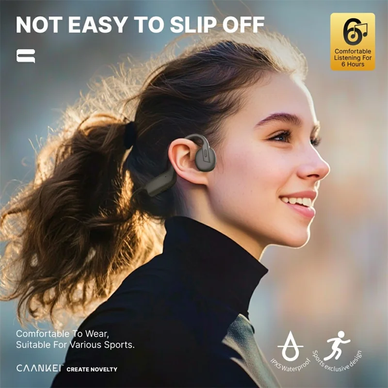 Auriculares KO8 de conducción ósea, inalámbricos para deportes, impermeables