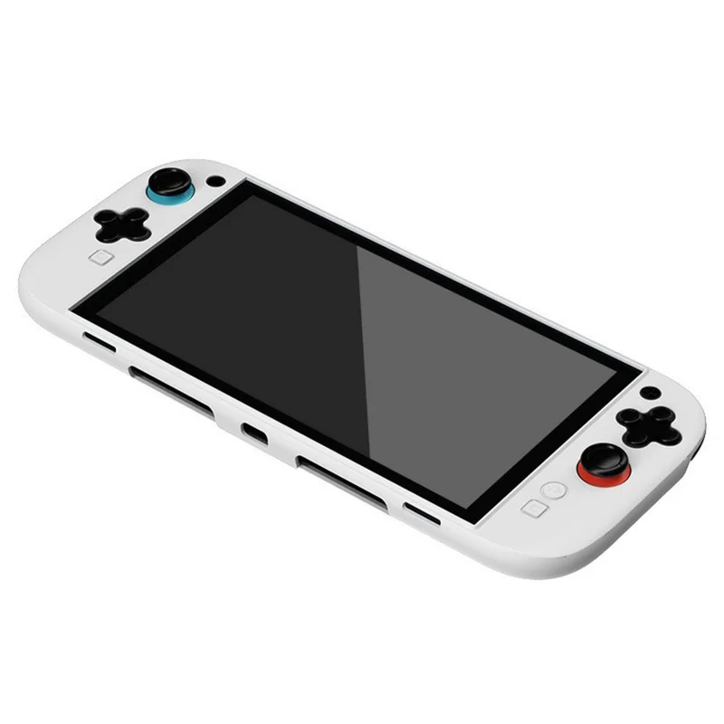 Funda protectora de silicona para Nintendo Switch 2 con tapas de joystick - Blanco, resistente a golpes