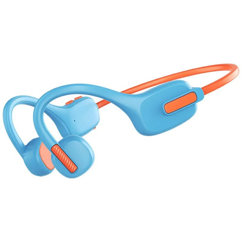 x12 Bone Conduction Wireless Earphones for Kids Waterproof Bluetooth-compatible Headphones Built In 8GB Memory - Blue