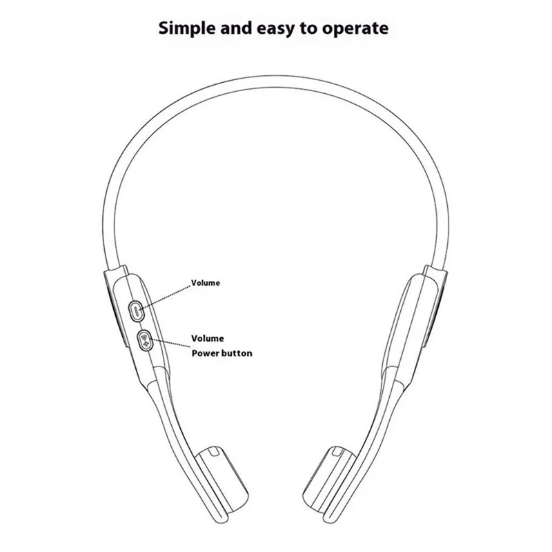 x12 Bone Conduction Wireless Earphones for Kids Waterproof Bluetooth-compatible Headphones Built In 8GB Memory - Blue