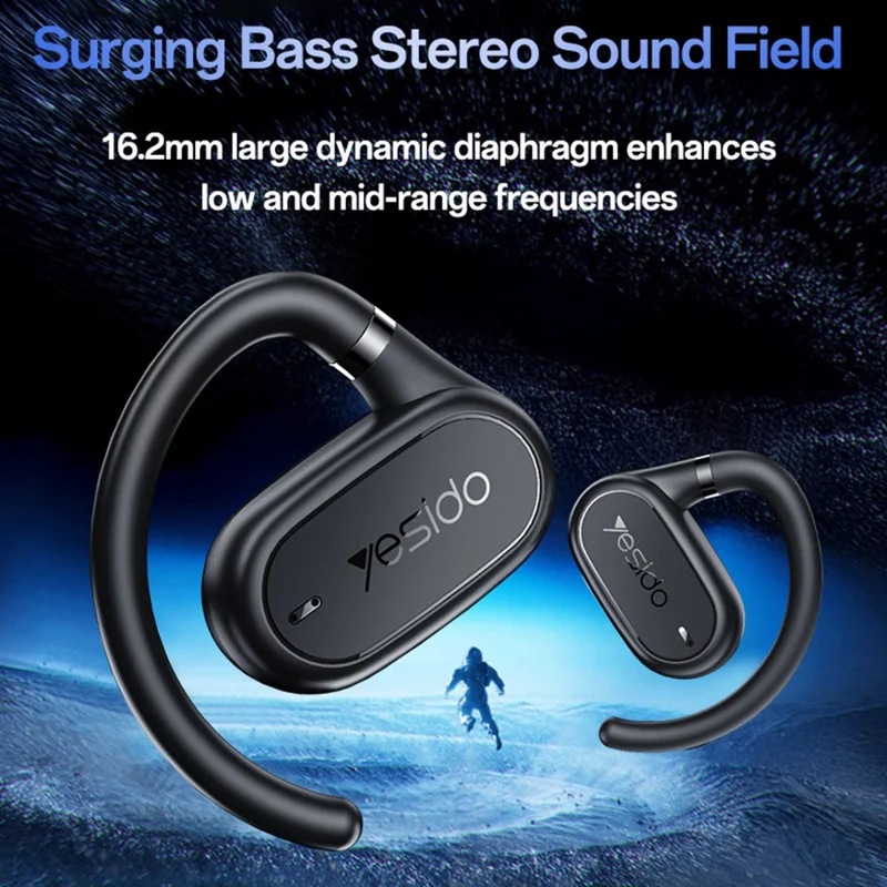 YESIDO YSP25 Écouteurs Bluetooth à Oreille Ouverte Renforcés en Basses, Étanches et Sans Fil