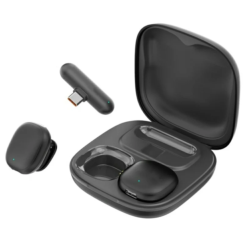 V36 Para iPhone 15 / 16 / Android Mini Microfone de Lapela Sem Fio com Cancelamento de Ruído por IA e Receptor USB-C