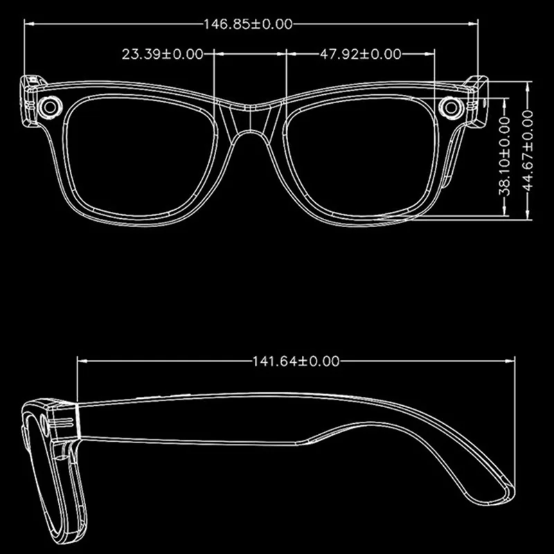 W610 Heycyan App Smart Glasses Photo Video Recording AI Translation 8MP Camera WiFi Bluetooth-Compatible Glasses - Anti Blue Light Lenses