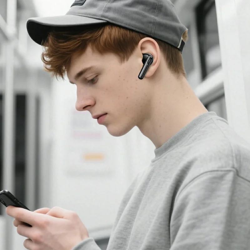 USAMS Echo E03 Semi In Ear Headphones AAC Lossless Audio Bluetooth-compatible TWS Earbuds