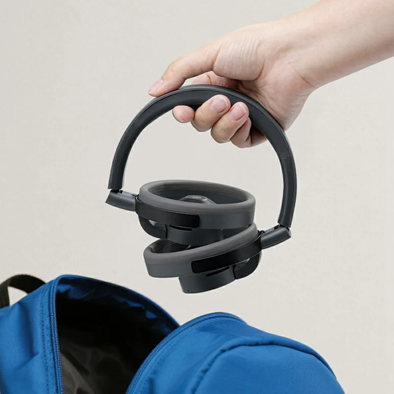 LC6200 Bluetooth-Compatible Foldable Headphone Open-Ear Wireless ENC Noise Cancelling Headset - Black