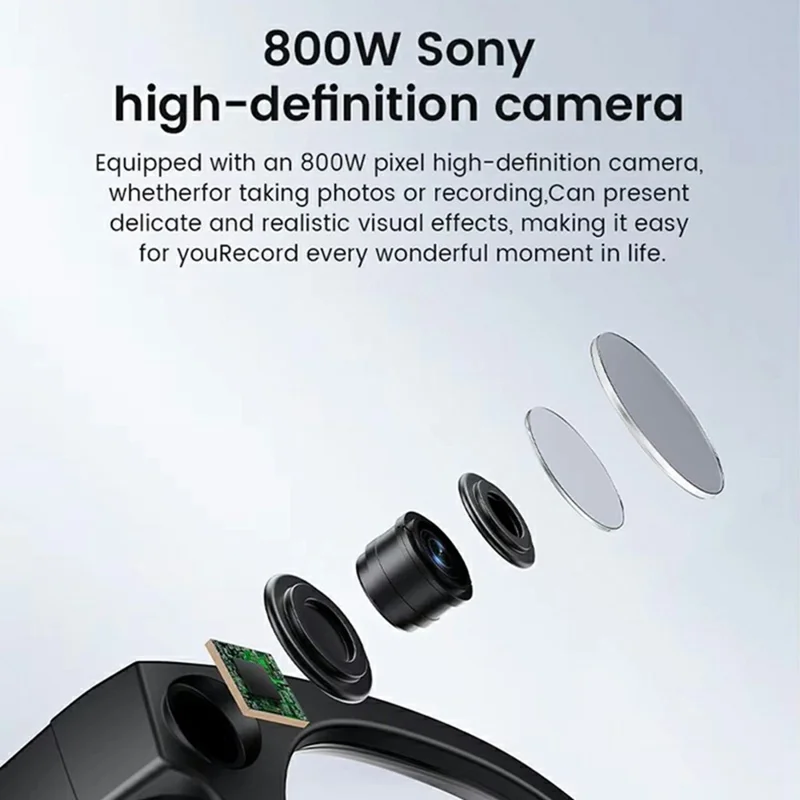 E03 800W Pixel Smart Glasses Photo Video Recording AI Voice Wake ChatGPT Translation Bluetooth-Compatible Glasses