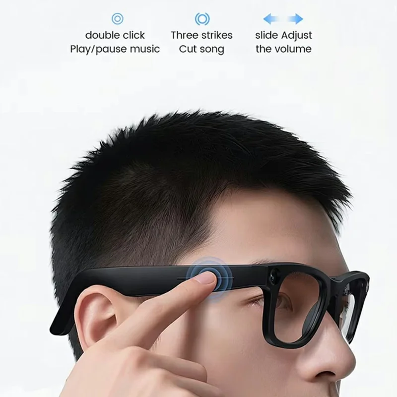 E03 800W Pixel Smart Glasses Photo Video Recording AI Voice Wake ChatGPT Translation Bluetooth-Compatible Glasses