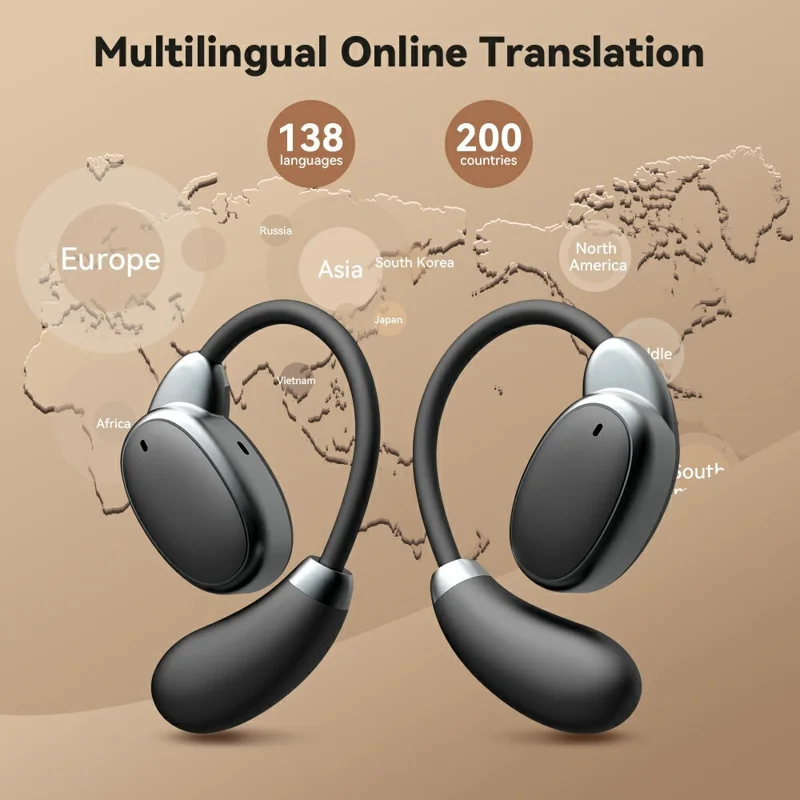 V13 AI Translation Earbuds Multi Languages Real Time Interpretation Bluetooth-compatible Earphones