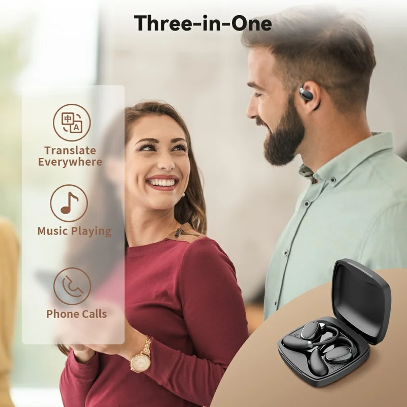 V13 AI Translation Earbuds Multi Languages Real Time Interpretation Bluetooth-compatible Earphones