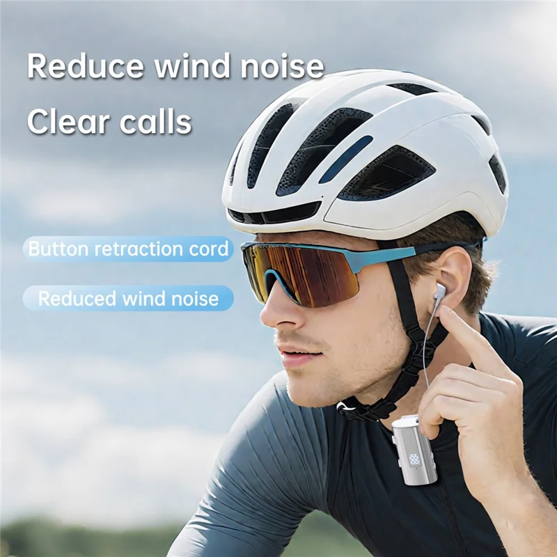 K92 Clip-On Earphone Business Bluetooth-Compatible LED Display Wireless Headset Single Microphone 50H Playtime - Silver