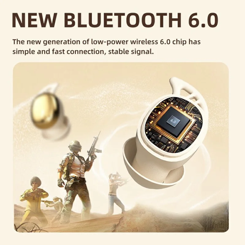 S13 Wireless Earbuds Sleep Aid Headset with Massage Function Vibration Mode Noise Cancelling for Relaxation / Stress Relief - Black