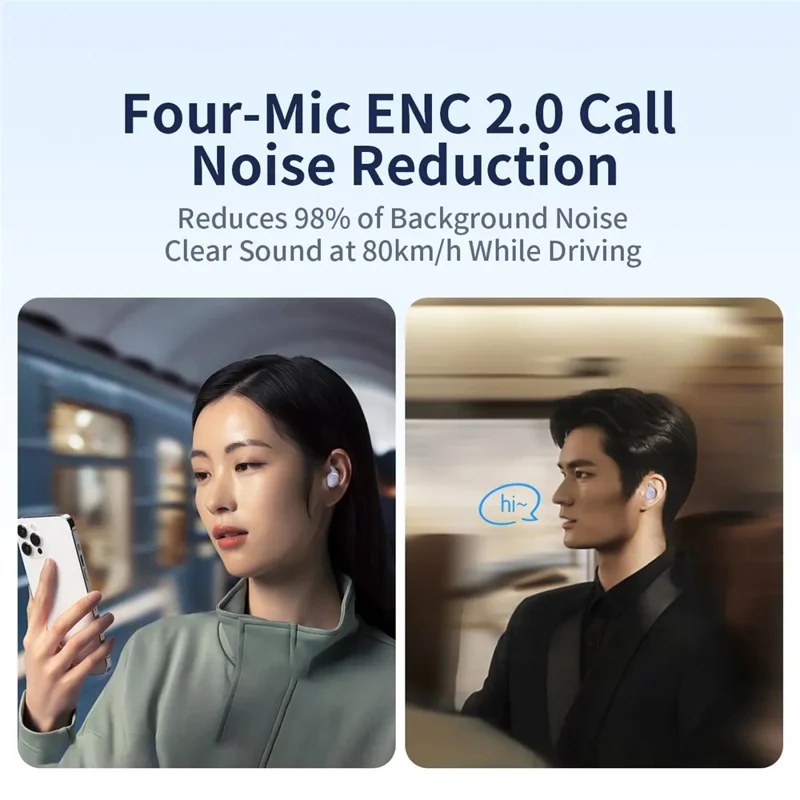 TRANYOO T-M3S TWS Bluetooth-kompatible Ohrhörer mit ANC-Geräuschunterdrückung und ENC 2.0 In-Ear-Kopfhörer