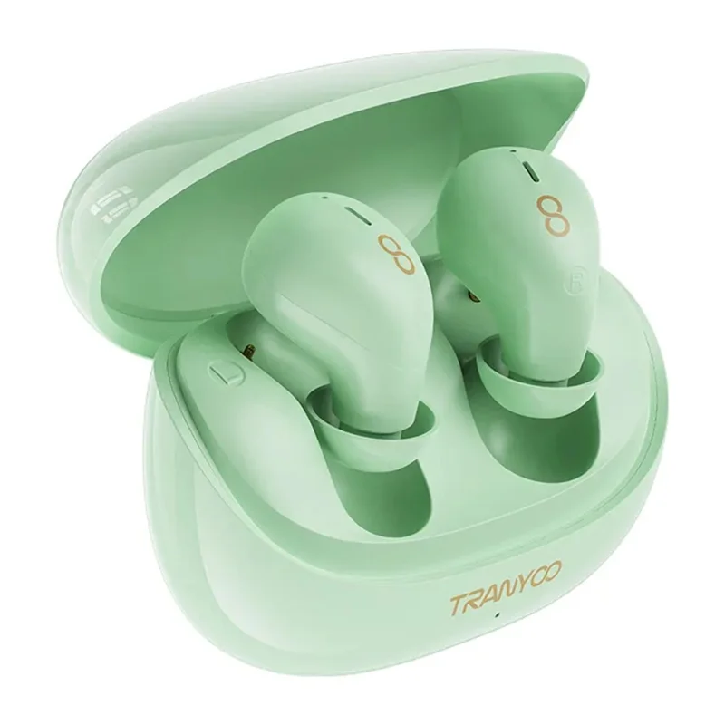 TRANYOO T-M29 Sleeping Mini TWS Bluetooth-Compatible Earbuds Lightweight In-ear Music Earphones - Green