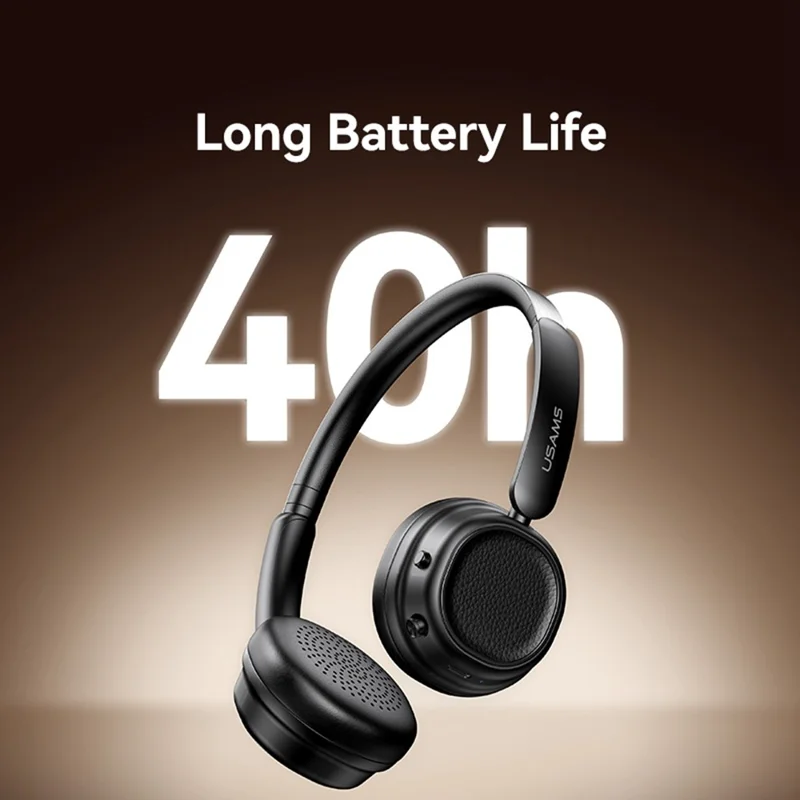 Fones de Ouvido Bluetooth USAMS Free SR01 com Cancelamento de Ruído ANC Over Ear para Música