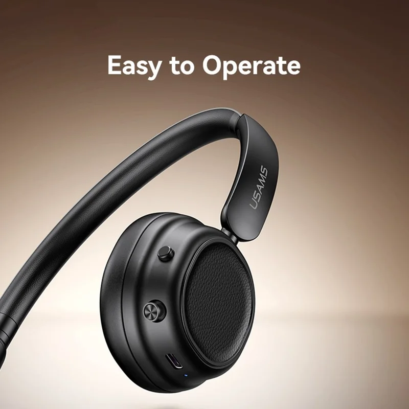 Fones de Ouvido Bluetooth USAMS Free SR01 com Cancelamento de Ruído ANC Over Ear para Música