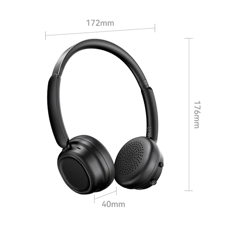 Fones de Ouvido Bluetooth USAMS Free SR01 com Cancelamento de Ruído ANC Over Ear para Música