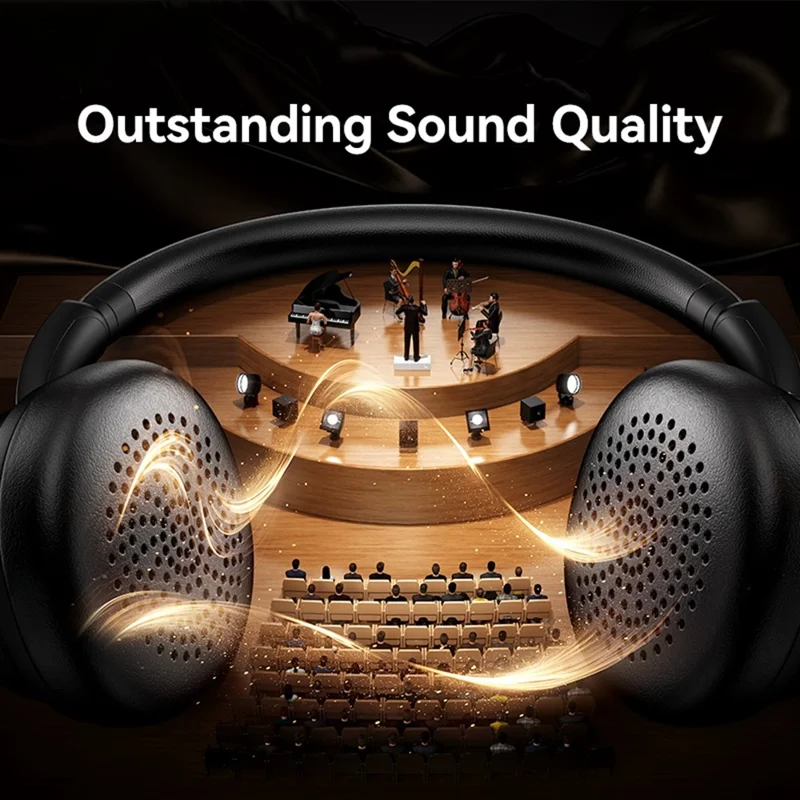 Fones de Ouvido Bluetooth USAMS Free SR01 com Cancelamento de Ruído ANC Over Ear para Música