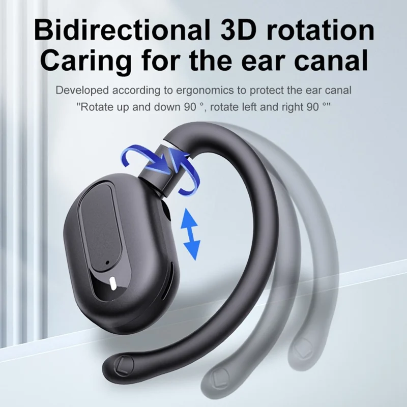 Fones de Ouvido Wireless de Orelha Aberta Compatíveis com Bluetooth 5.4 para Corrida e Esportes Externos - Nude