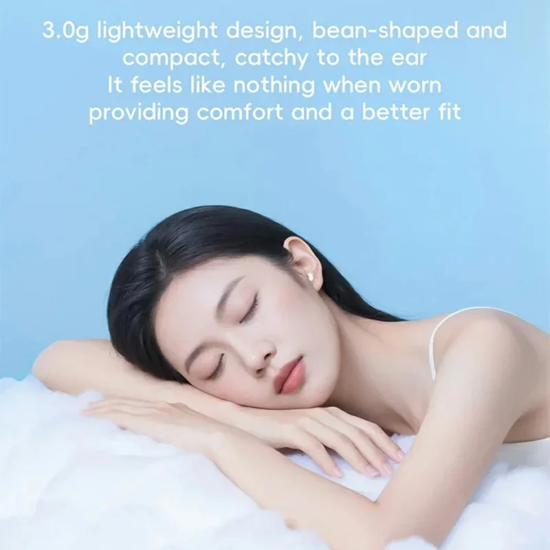 MY001 Sleep TWS Bluetooth-Compatible Earbuds In-Ear Music Earphones with Digital Display Charging Case - Nude