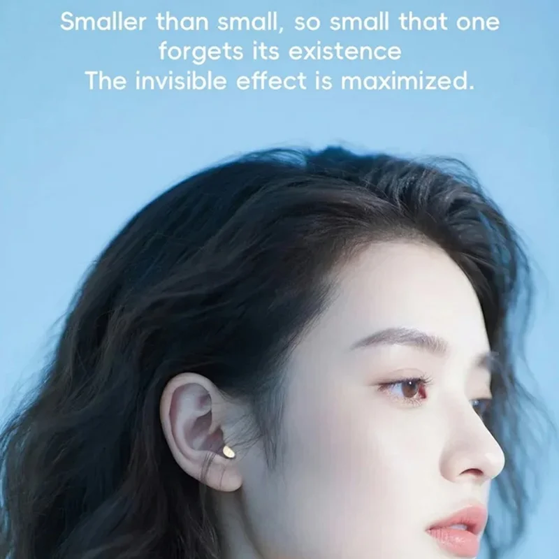 MY001 Sleep TWS Bluetooth-Compatible Earbuds In-Ear Music Earphones with Digital Display Charging Case - Nude