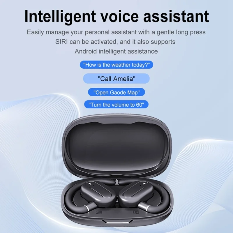 BT 5.4 AI Smart Translator Earbuds Open Ear Design Multi-Angle Adjustable Language Translation - Purple