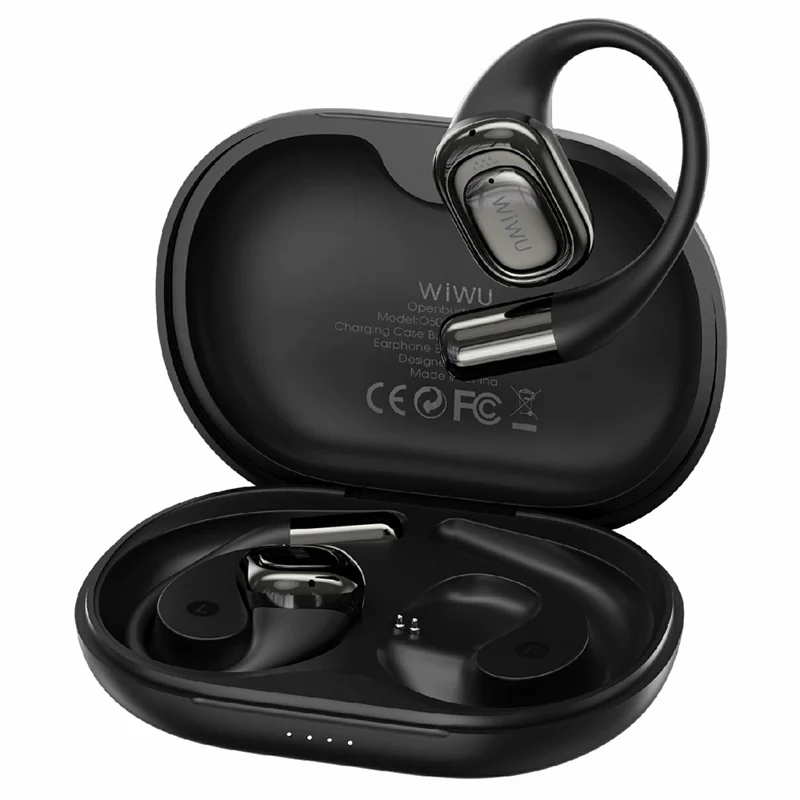 WIWU O500 Open Ear TWS Wireless Earphones IPX7 Waterproof Bone Conduction Sports Headphones - Black