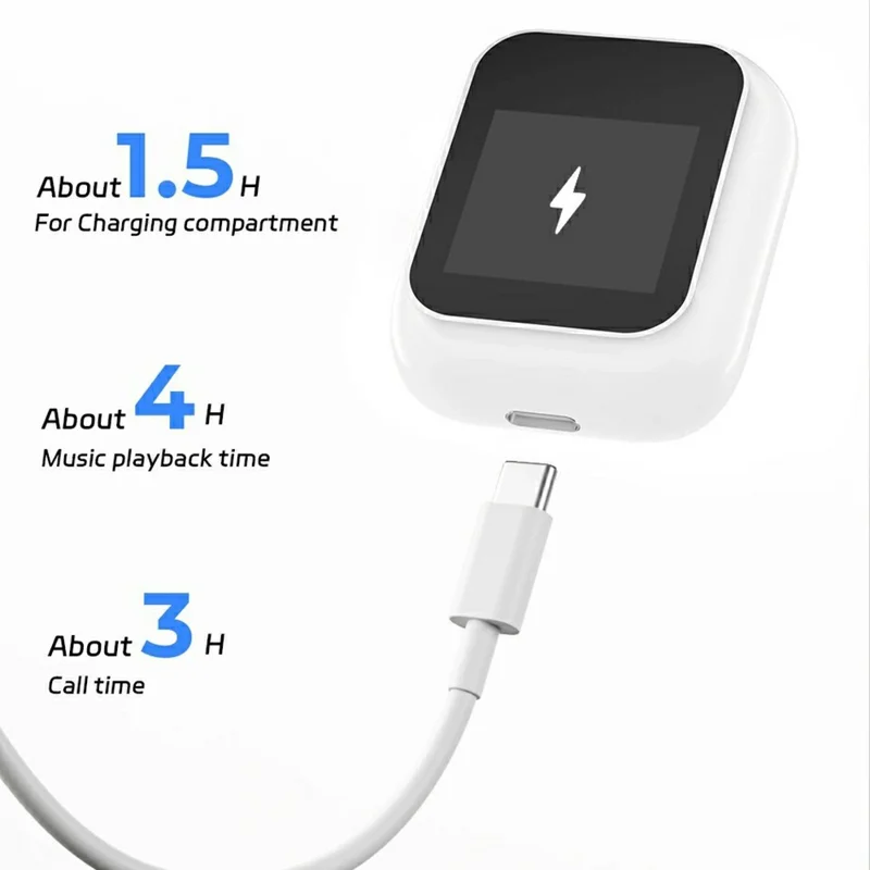 Fones de Ouvido Sem Fio WIWU T24 TWS com Detecção Intra-auricular Bluetooth 5.4 para Música