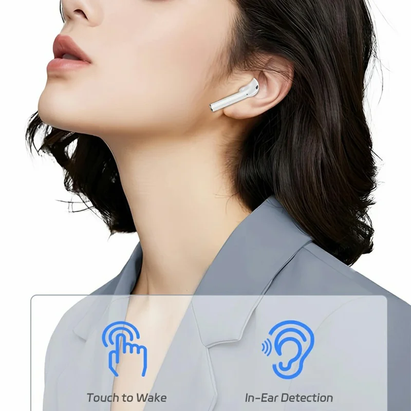 Fones de Ouvido Sem Fio WIWU T24 TWS com Detecção Intra-auricular Bluetooth 5.4 para Música