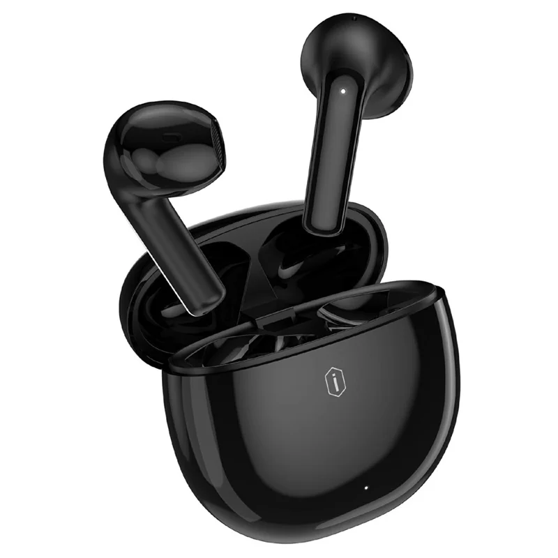 WIWU T31 ENC Wireless Bluetooth-Compatible Earphones 4 Mic Noise Cancellation Waterproof Music Headsets - Black