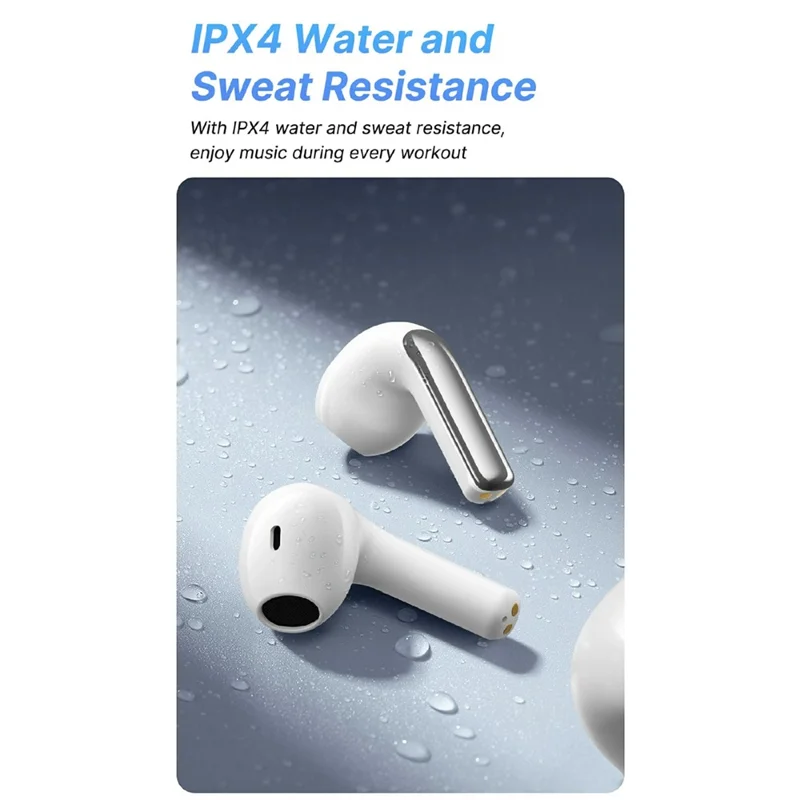 WIWU T31 ENC Wireless Bluetooth-Compatible Earphones 4 Mic Noise Cancellation Waterproof Music Headsets - Black