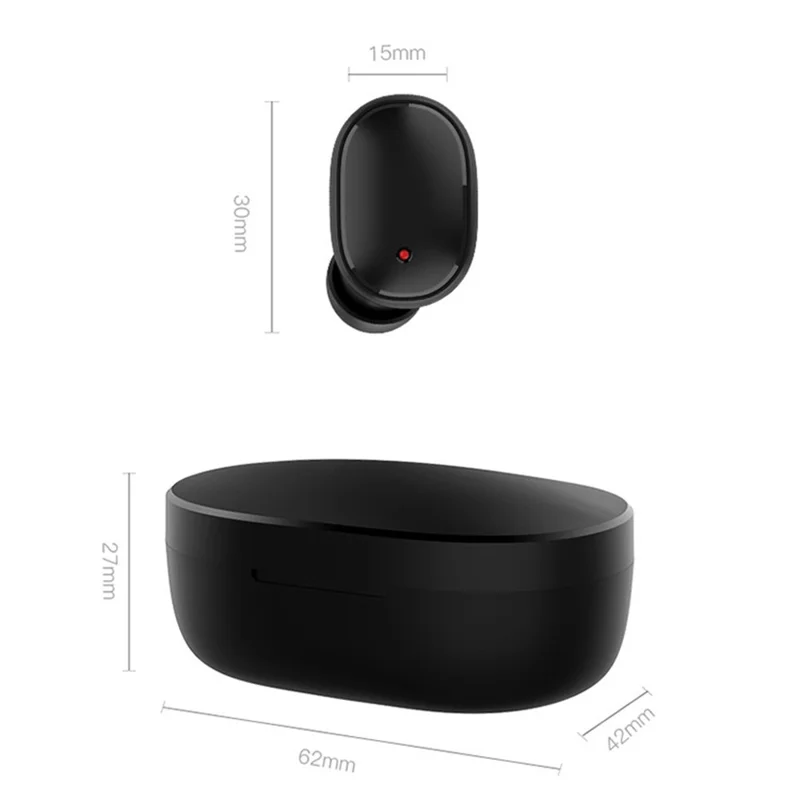 A6S PRO TWS Wireless Earbuds HiFi Sound Noise Reduction Bluetooth-Compatible Earphones - Black