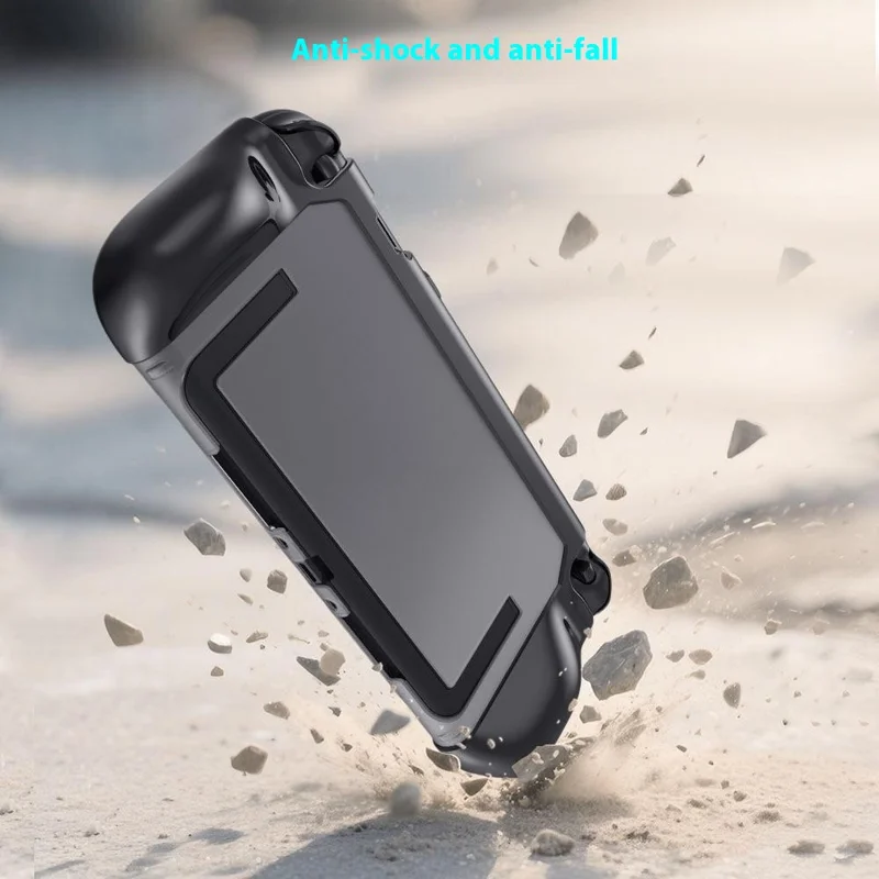 Étui de protection pour Nintendo Switch 2 en PC + TPU avec béquille - Coque transparente pour console de jeu