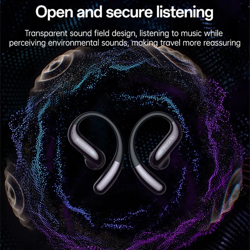 YESIDO YSP28 OWS Cuffie Bluetooth Sportive Professionali con Design Open Ear e Cancellazione del Rumore ENC