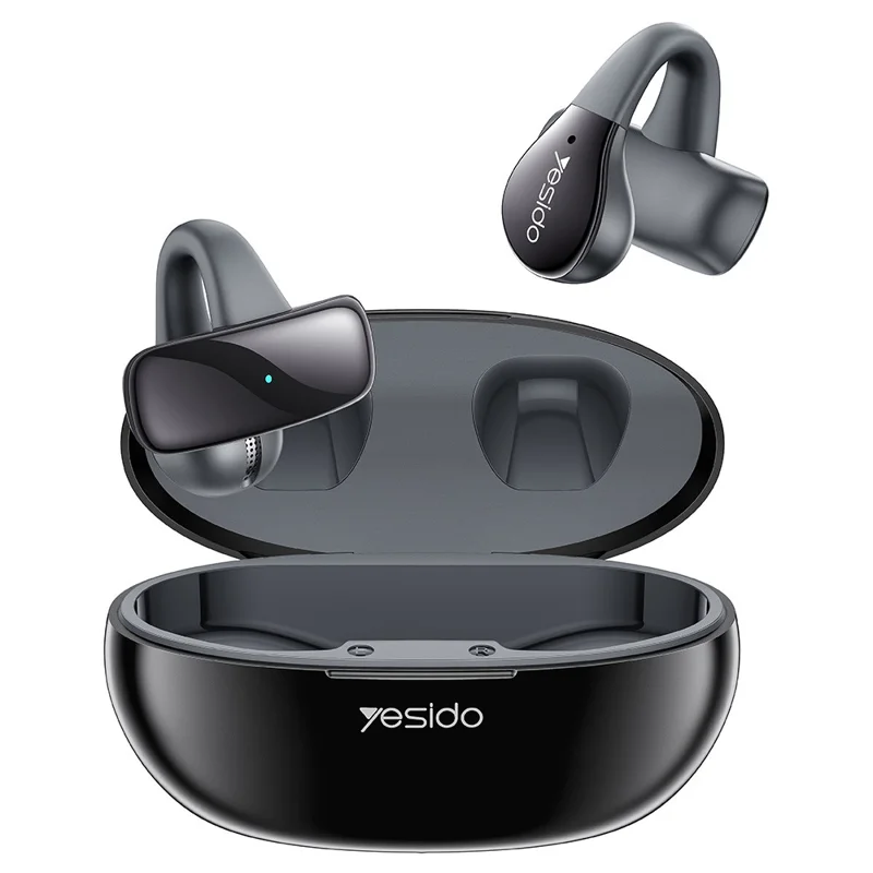 YESIDO YSP27 OWS Écouteurs sans fil compatibles Bluetooth Clip d'oreille Conception à oreille ouverte Annulation du bruit ENC Casque