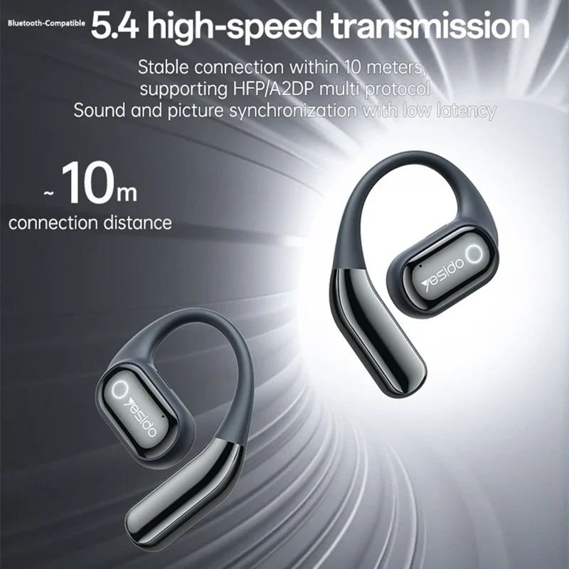 YESIDO YSP26 Wireless Bluetooth-Compatible Earphone Open Ear Design ENC Noise Cancelling Music Headset