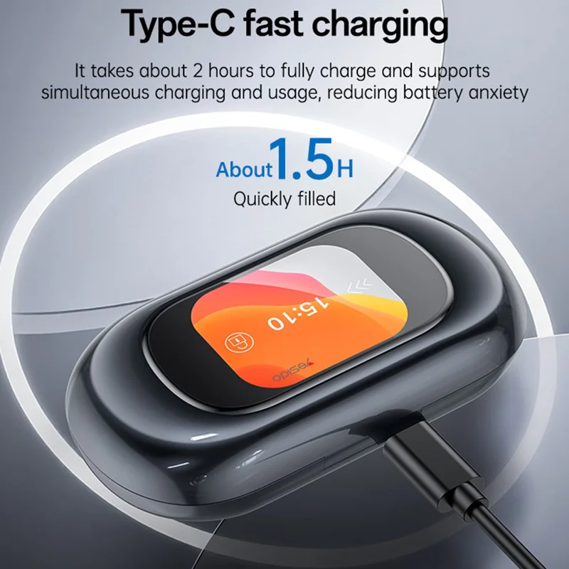 YESIDO YSP26 Wireless Bluetooth-Compatible Earphone Open Ear Design ENC Noise Cancelling Music Headset