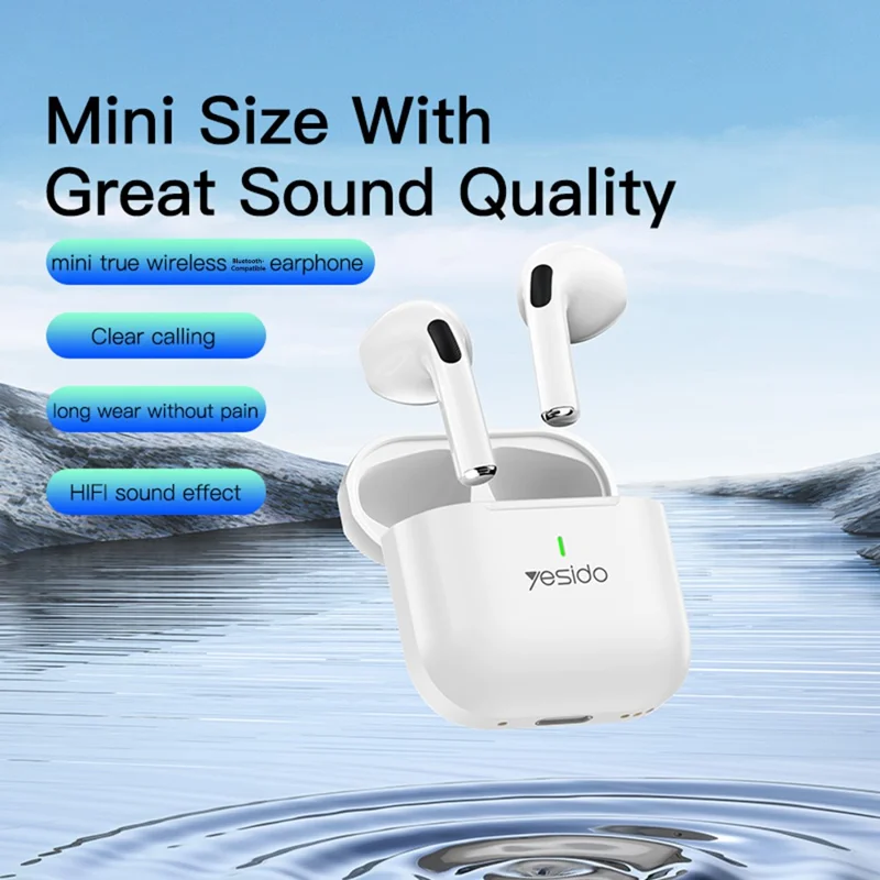 YESIDO TWS17 Écouteurs sans fil Bluetooth Mini Semi In-Ear pour Musique