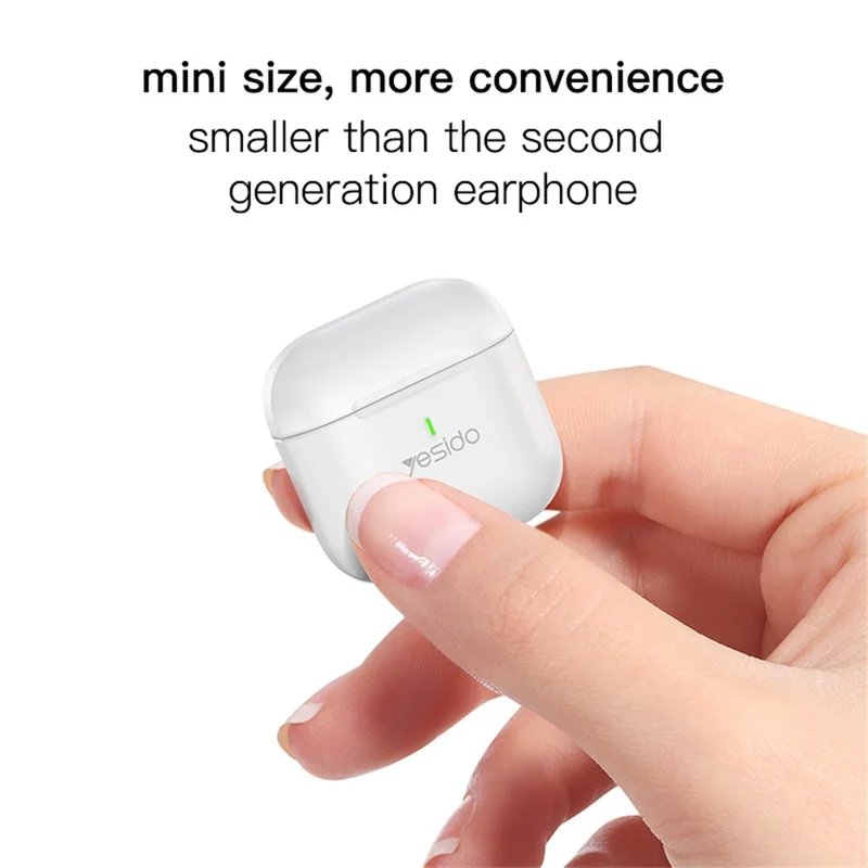 YESIDO TWS17 Écouteurs sans fil Bluetooth Mini Semi In-Ear pour Musique