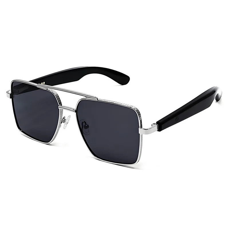 GT-30 Gafas Inteligentes de Traducción por IA con Audio HD, Música Bluetooth, Llamadas y Protección UV - Plata+Gris