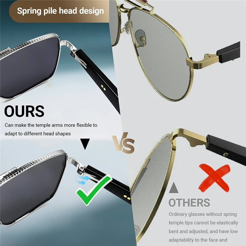 GT-30 Gafas Inteligentes de Traducción por IA con Audio HD, Música Bluetooth, Llamadas y Protección UV - Plata+Gris
