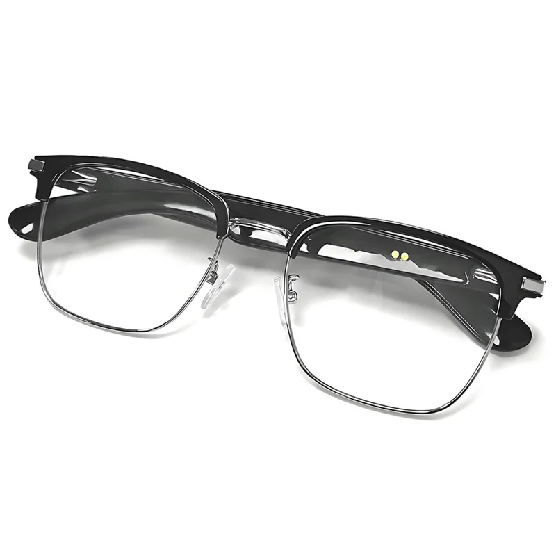 GT-33 AI Translation Smart Glasses Anti Blue Light Eyeglasses Support Bluetooth-compatible Music / Call - Silver+Black