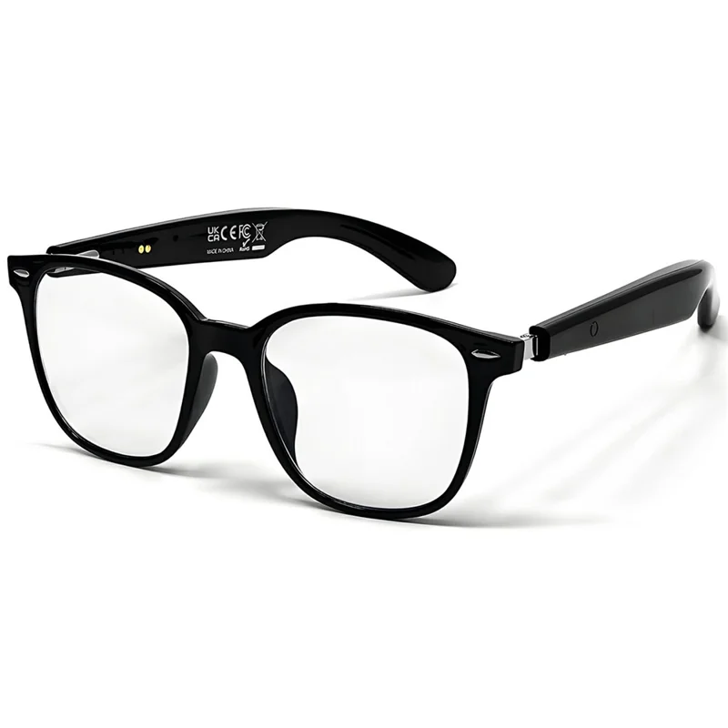GT-35 AI Intelligent Translation Glasses Blue Light / UV Protection Bluetooth-compatible Music / Call Eyeglasses - Black+Anti Blue Light Lens