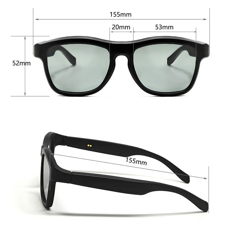 GV-90 AI Translation Smart Glasses Touch Color Changing Lens HD Audio Bluetooth-compatible Music Eyeglasses - Red