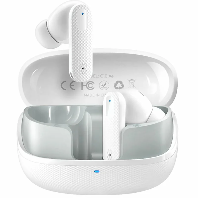 FINEBLUE Wireless Stereo TWS Earphones Dual Mic ANC Noise Cancellation Bluetooth-Compatible Headsets - White