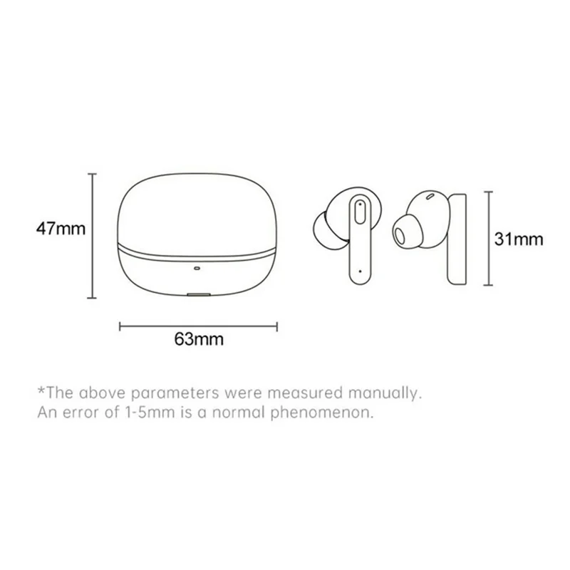 FINEBLUE Wireless Stereo TWS Earphones Dual Mic ANC Noise Cancellation Bluetooth-Compatible Headsets - White