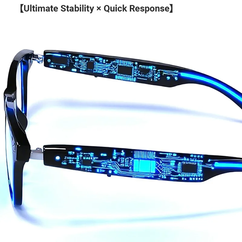 F16 AI Translation Bluetooth-compatible Earphone Glasses Touch Control Wireless Headset Smart Eyewear - Black Frame / Sunglasses