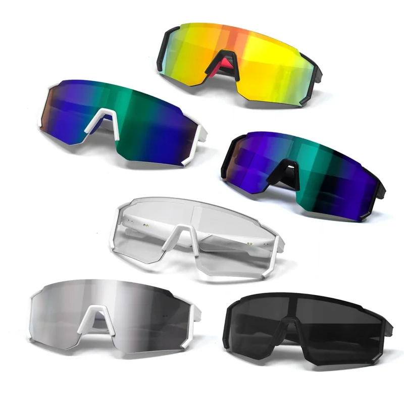 QY-Pro1 AI Translation Bluetooth-compatible Music Glasses for Outdoor Sports Anti UV Cycling Smart Eyewear - White Frame / Photochromic Grey Lens