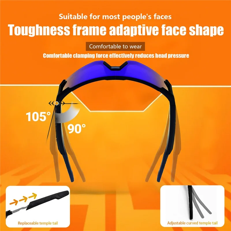 QY-Pro1 AI Translation Bluetooth-compatible Music Glasses for Outdoor Sports Anti UV Cycling Smart Eyewear - White Frame / Photochromic Grey Lens