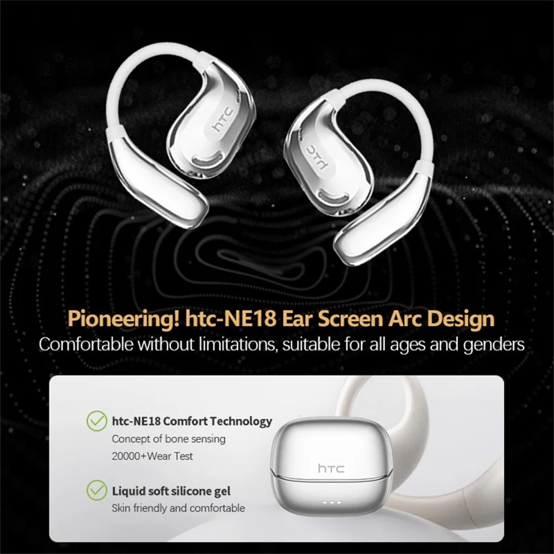 HTC NE18 OWS Bluetooth-Compatible 6.0 Earphones Wireless Stereo Music Gaming Sports Headset